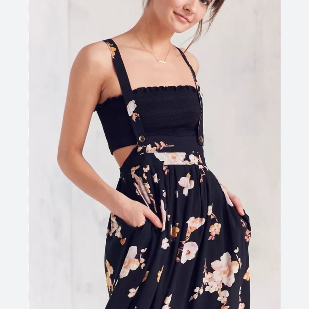 Urban Outfitters Kimchi Blue overalls midi dress sz M-L